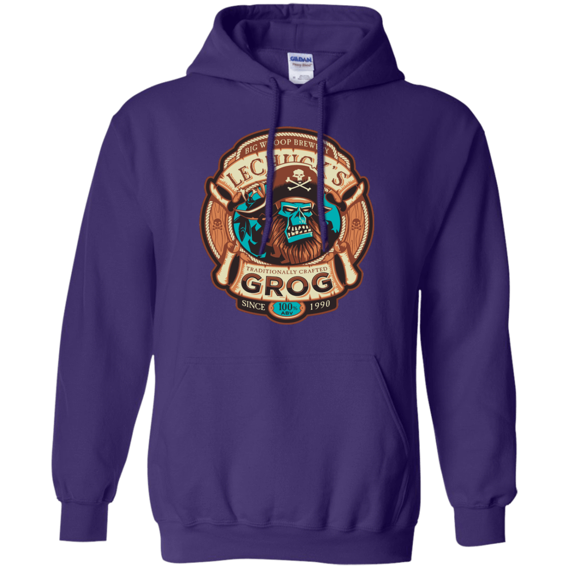 Sweatshirts Purple / Small Ghost Pirate Grog Nmns Pullover Hoodie