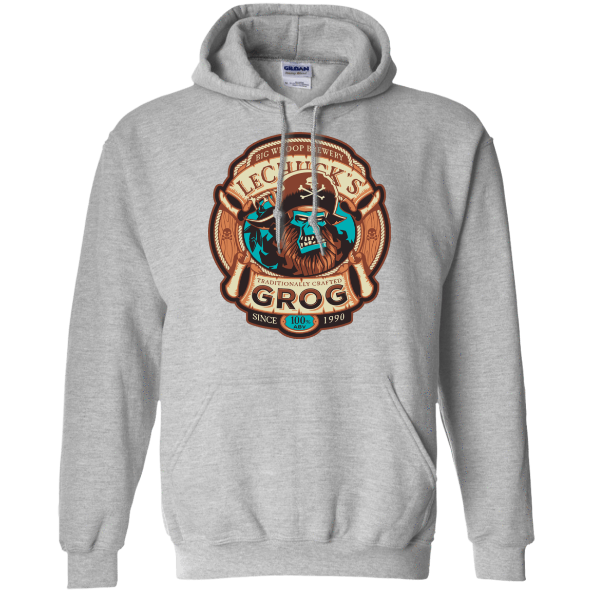 Sweatshirts Sport Grey / Small Ghost Pirate Grog Nmns Pullover Hoodie