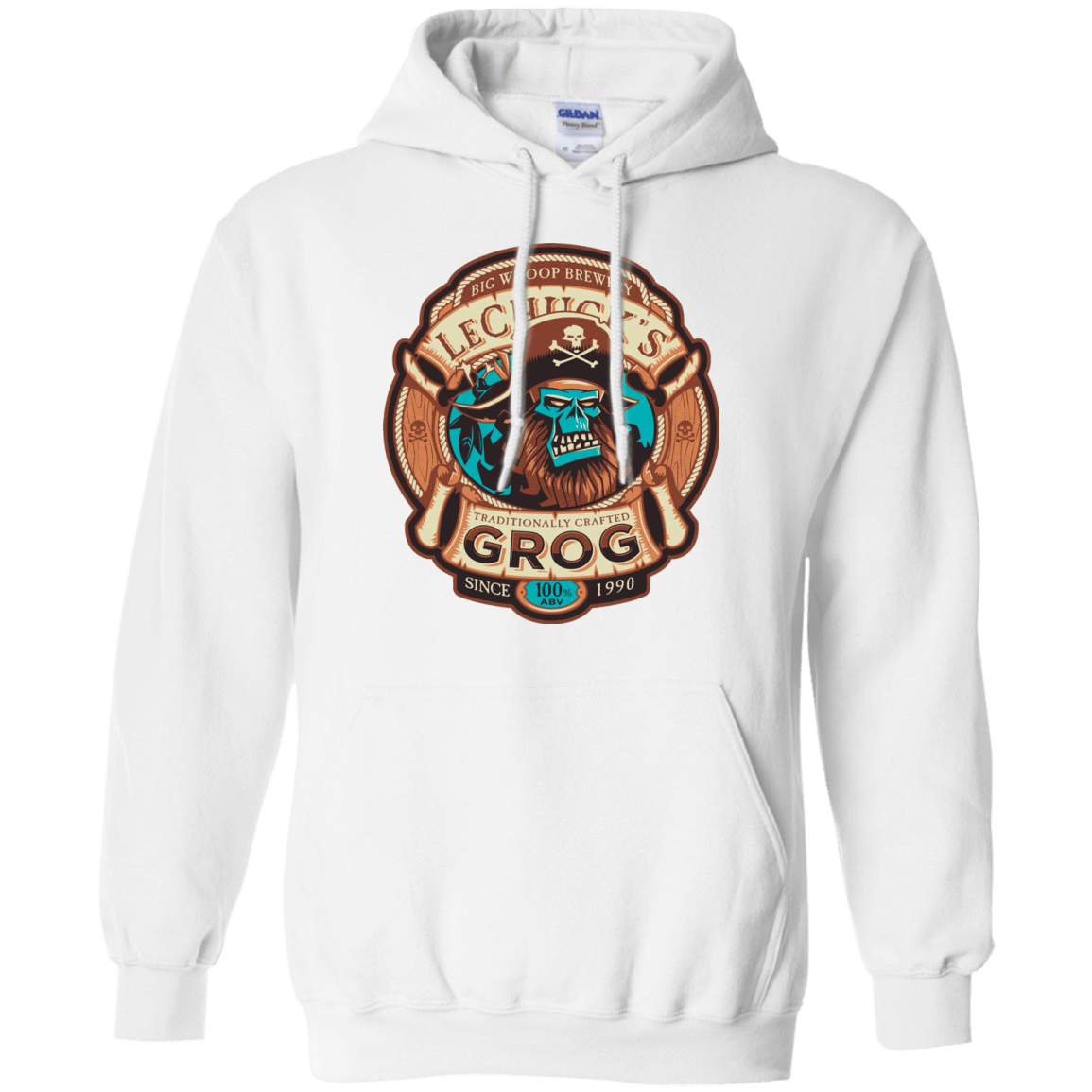 Sweatshirts White / Small Ghost Pirate Grog Nmns Pullover Hoodie