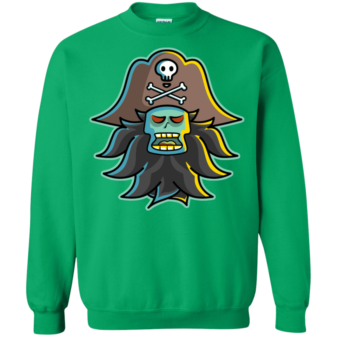 Sweatshirts Irish Green / S Ghost Pirate LeChuck Crewneck Sweatshirt