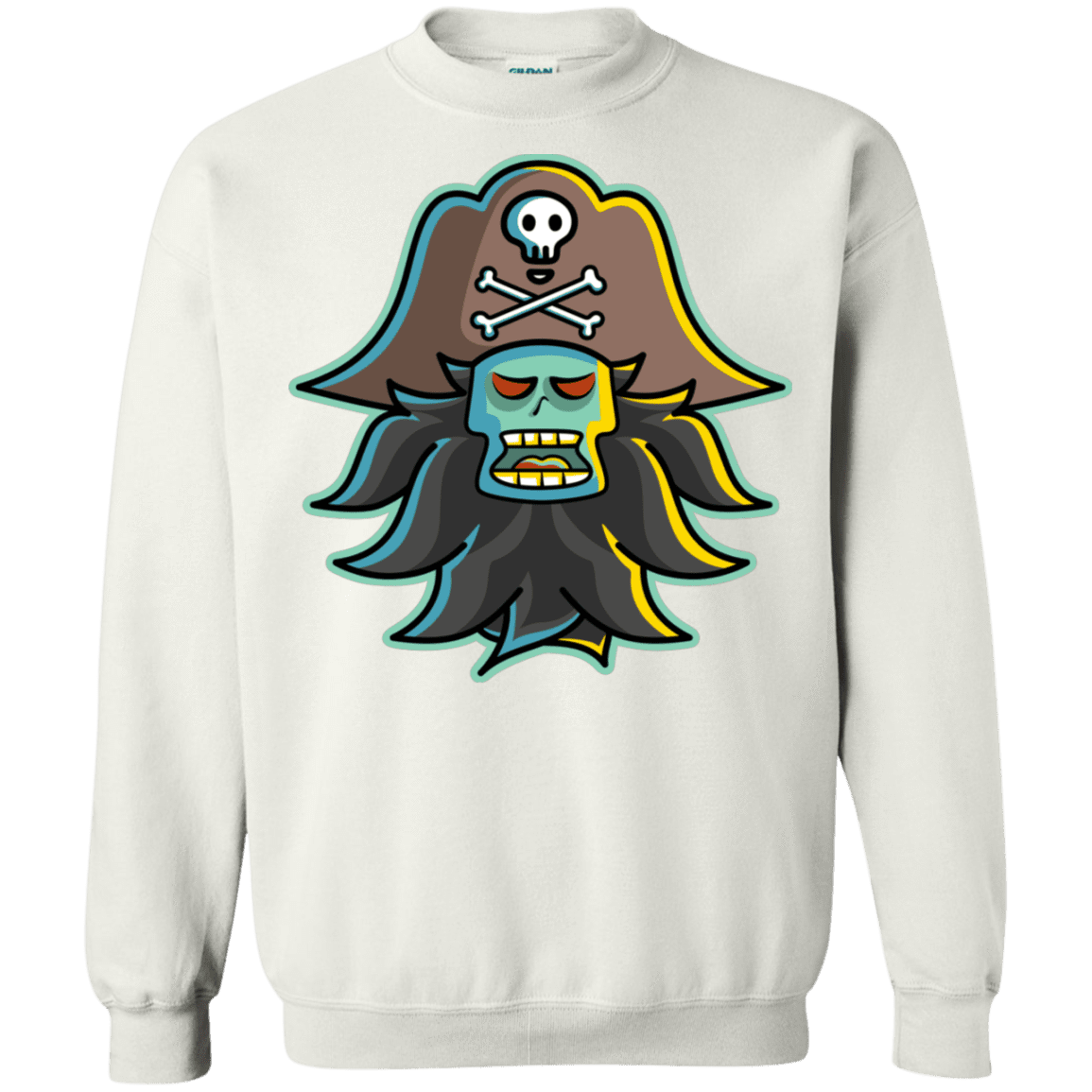 Sweatshirts White / S Ghost Pirate LeChuck Crewneck Sweatshirt