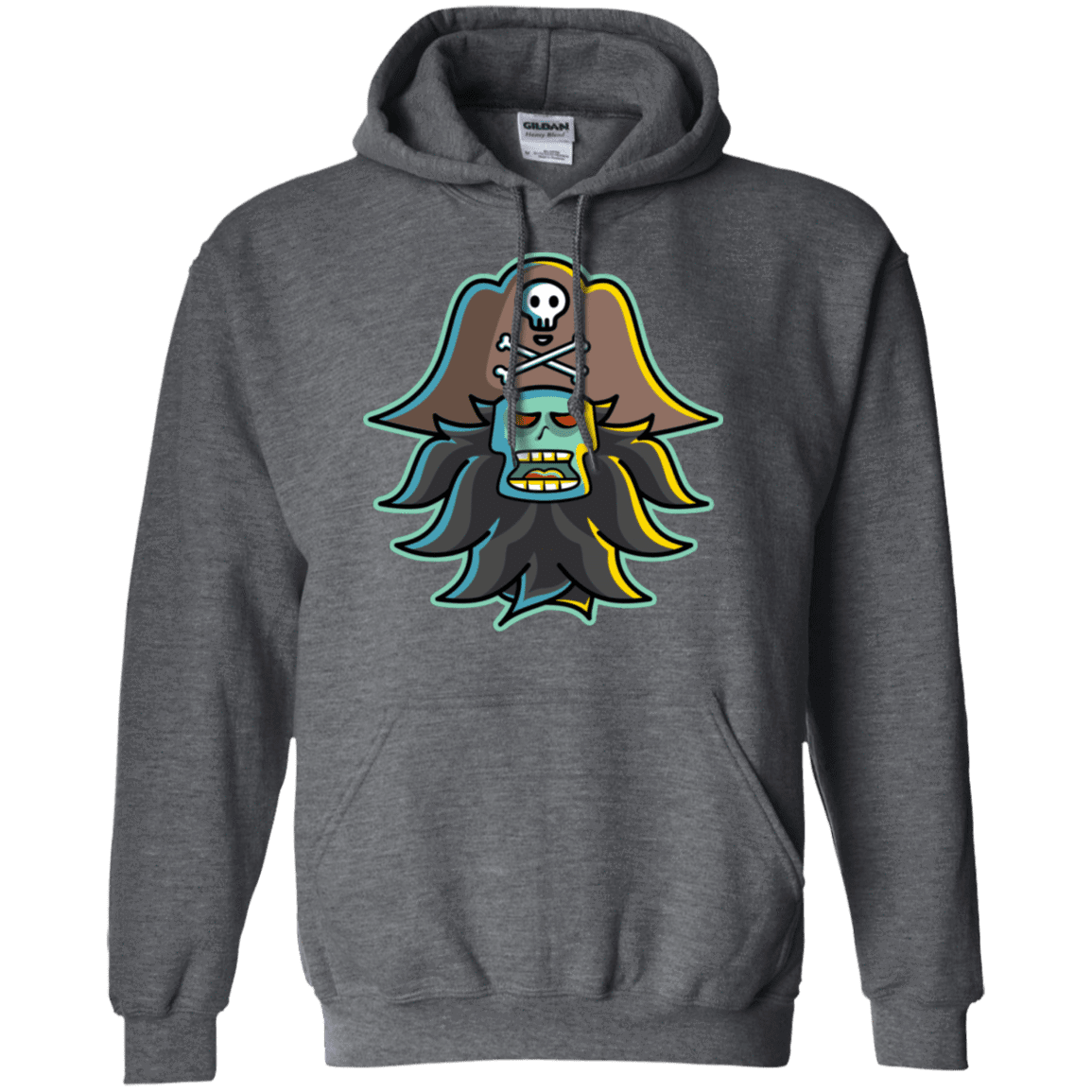 Sweatshirts Dark Heather / S Ghost Pirate LeChuck Pullover Hoodie