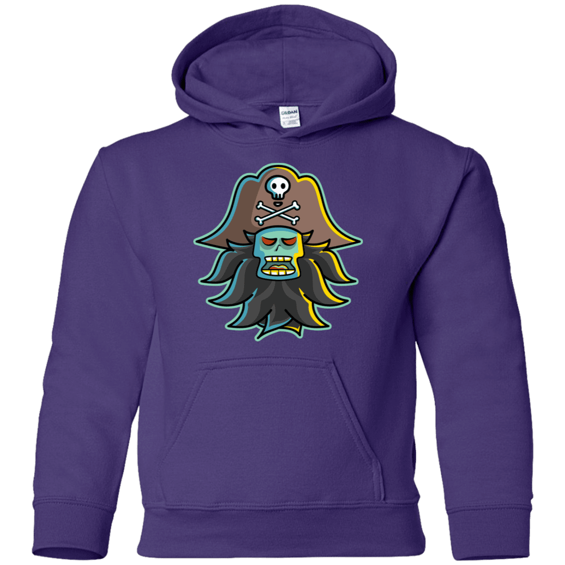 Sweatshirts Purple / YS Ghost Pirate LeChuck Youth Hoodie