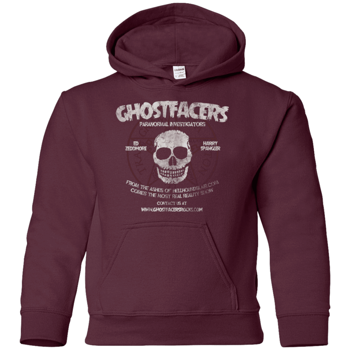 Sweatshirts Maroon / YS Ghostfacers Youth Hoodie