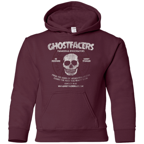 Sweatshirts Maroon / YS Ghostfacers Youth Hoodie