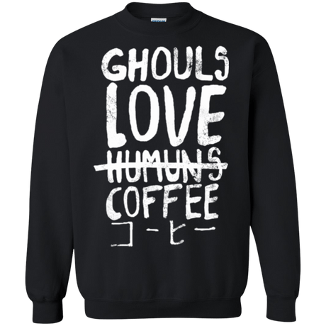 Sweatshirts Black / Small Ghouls Love Coffee Crewneck Sweatshirt