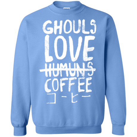 Sweatshirts Carolina Blue / Small Ghouls Love Coffee Crewneck Sweatshirt