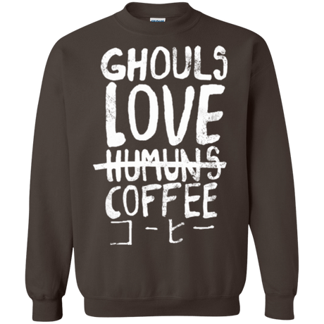Sweatshirts Dark Chocolate / Small Ghouls Love Coffee Crewneck Sweatshirt