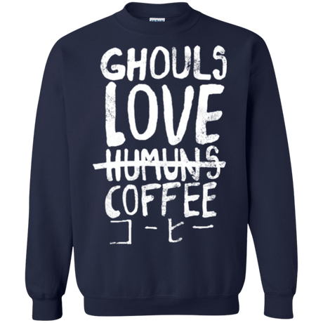 Sweatshirts Navy / Small Ghouls Love Coffee Crewneck Sweatshirt