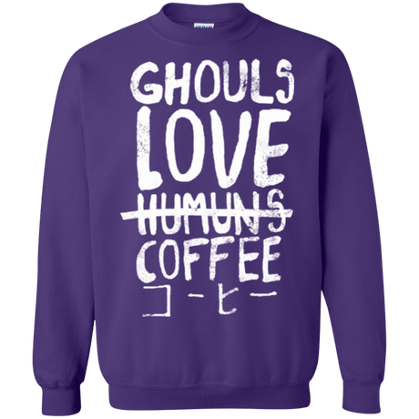 Sweatshirts Purple / Small Ghouls Love Coffee Crewneck Sweatshirt