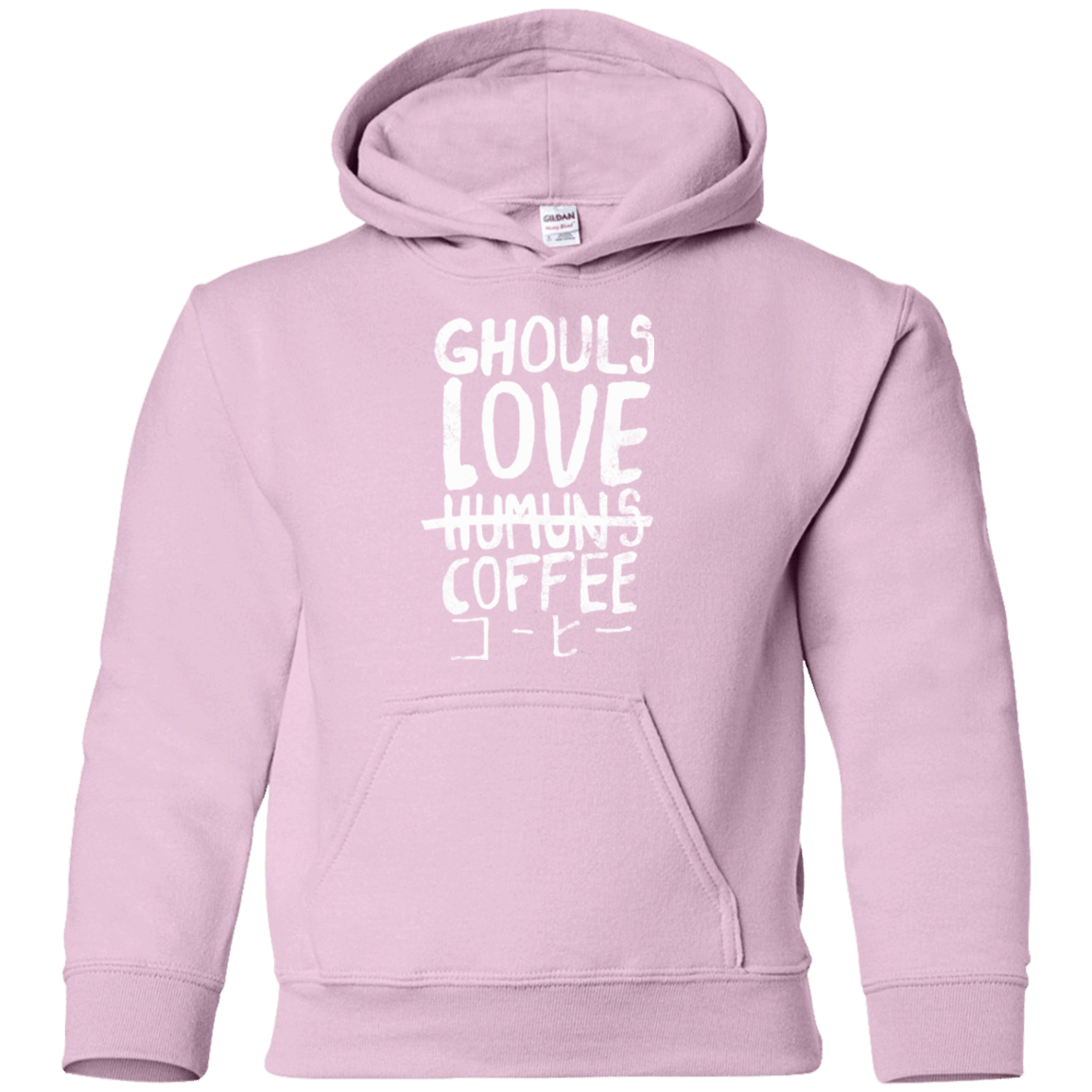 Sweatshirts Light Pink / YS Ghouls Love Coffee Youth Hoodie
