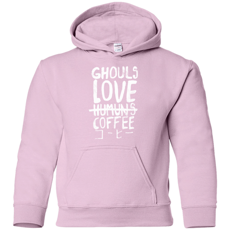 Sweatshirts Light Pink / YS Ghouls Love Coffee Youth Hoodie