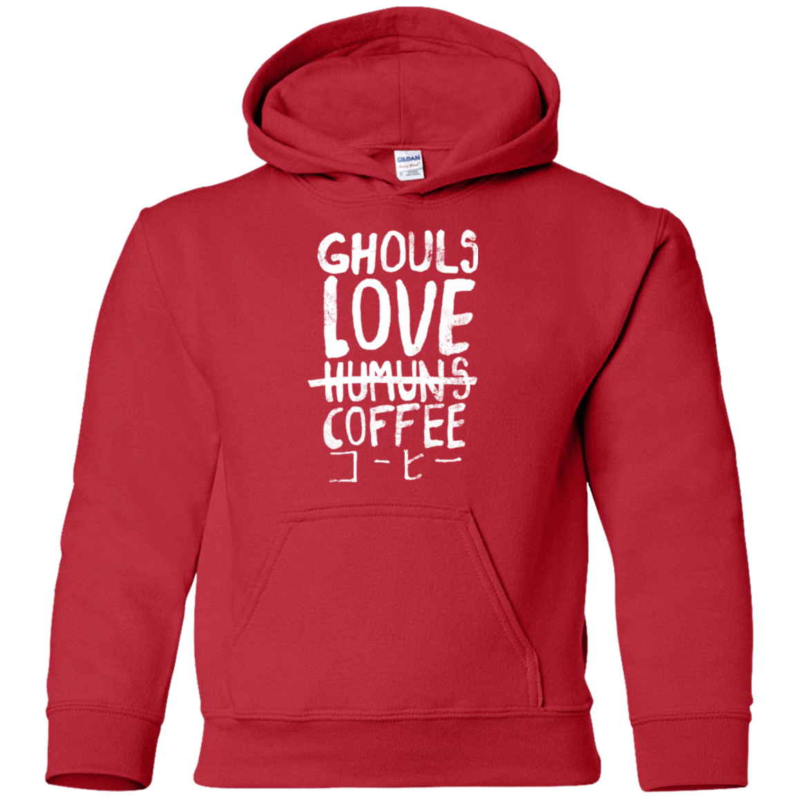 Sweatshirts Red / YS Ghouls Love Coffee Youth Hoodie