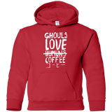 Sweatshirts Red / YS Ghouls Love Coffee Youth Hoodie