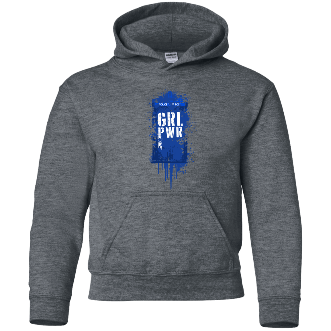 Sweatshirts Dark Heather / YS Girl Power Youth Hoodie