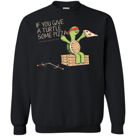 Sweatshirts Black / Small Give a Turtle Crewneck Sweatshirt