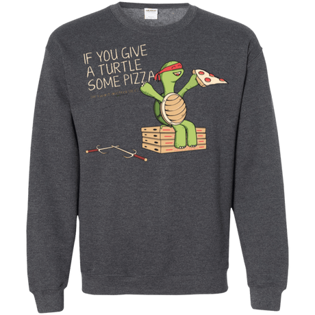 Sweatshirts Dark Heather / Small Give a Turtle Crewneck Sweatshirt