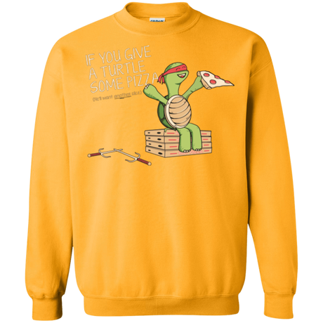 Sweatshirts Gold / Small Give a Turtle Crewneck Sweatshirt