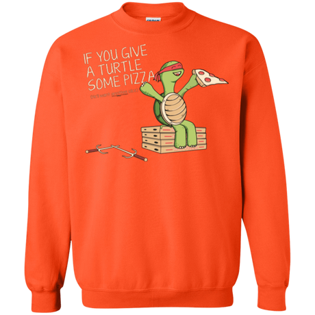 Sweatshirts Orange / Small Give a Turtle Crewneck Sweatshirt