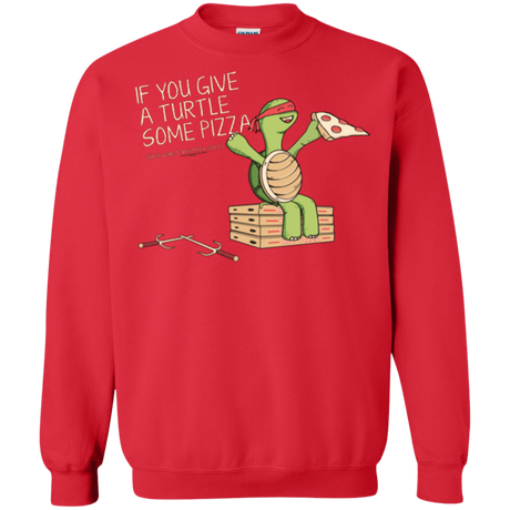 Sweatshirts Red / Small Give a Turtle Crewneck Sweatshirt