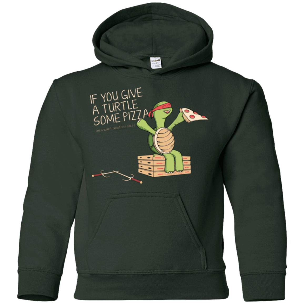Sweatshirts Forest Green / YS Give a Turtle Youth Hoodie