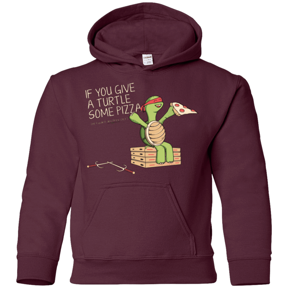 Sweatshirts Maroon / YS Give a Turtle Youth Hoodie