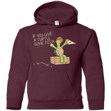 Sweatshirts Maroon / YS Give a Turtle Youth Hoodie