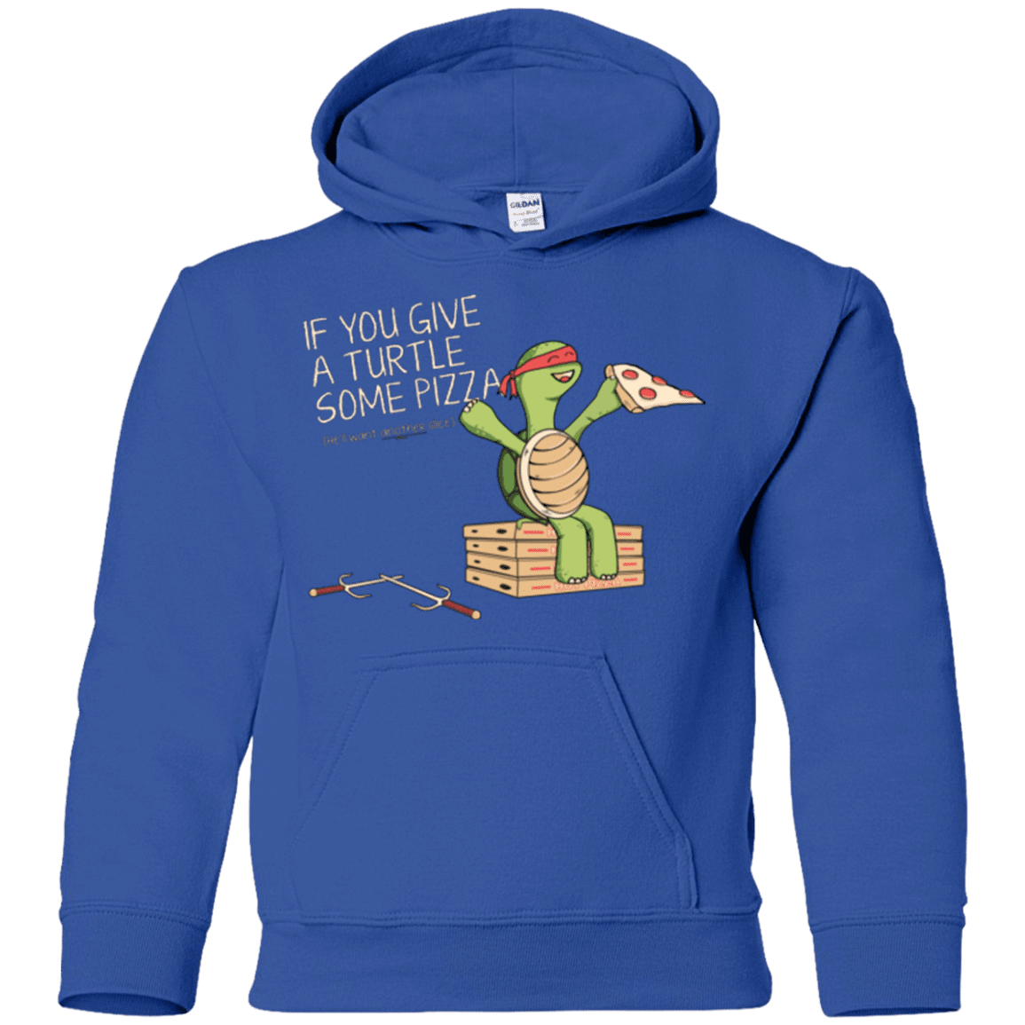 Sweatshirts Royal / YS Give a Turtle Youth Hoodie