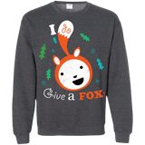 Sweatshirts Dark Heather / S Giving a Fox Crewneck Sweatshirt
