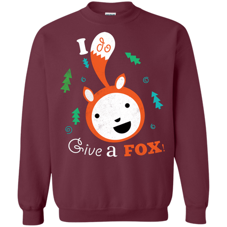 Sweatshirts Maroon / S Giving a Fox Crewneck Sweatshirt