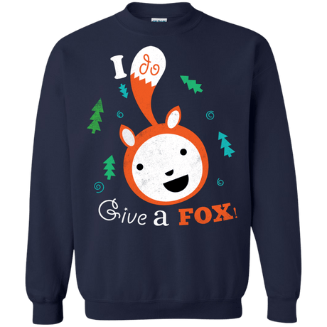 Sweatshirts Navy / S Giving a Fox Crewneck Sweatshirt