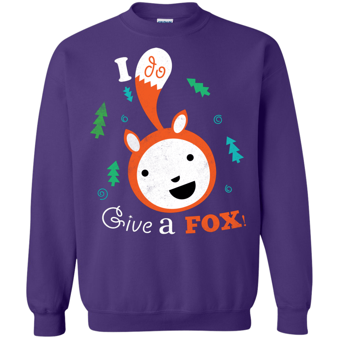 Sweatshirts Purple / S Giving a Fox Crewneck Sweatshirt