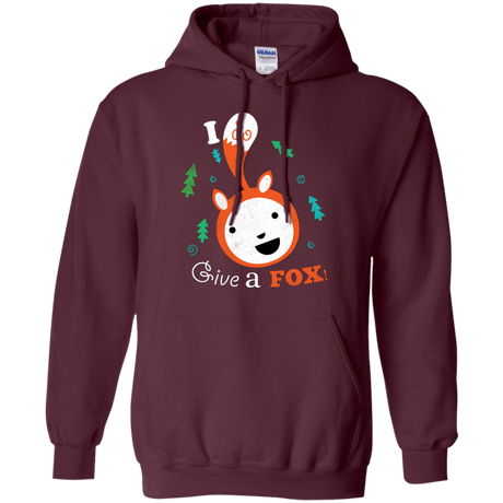 Sweatshirts Maroon / S Giving a Fox Pullover Hoodie