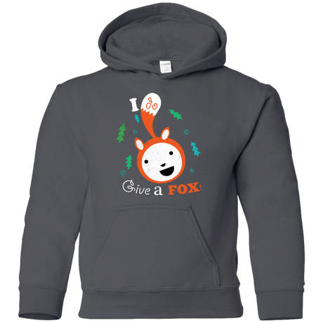 Sweatshirts Charcoal / YS Giving a Fox Youth Hoodie