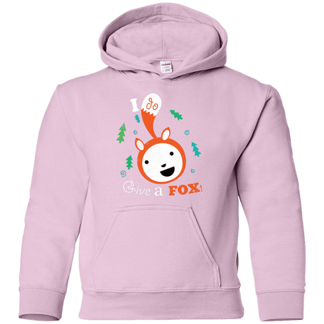 Sweatshirts Light Pink / YS Giving a Fox Youth Hoodie
