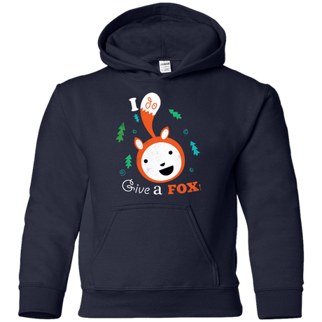 Sweatshirts Navy / YS Giving a Fox Youth Hoodie