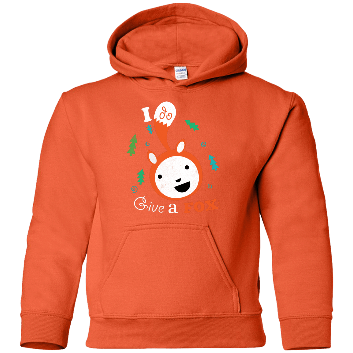 Sweatshirts Orange / YS Giving a Fox Youth Hoodie