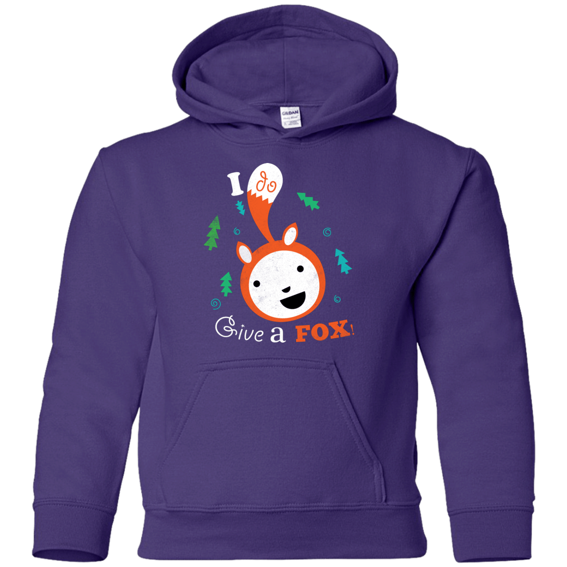 Sweatshirts Purple / YS Giving a Fox Youth Hoodie
