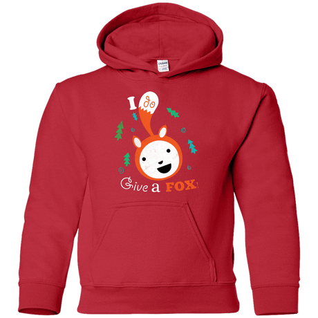 Sweatshirts Red / YS Giving a Fox Youth Hoodie