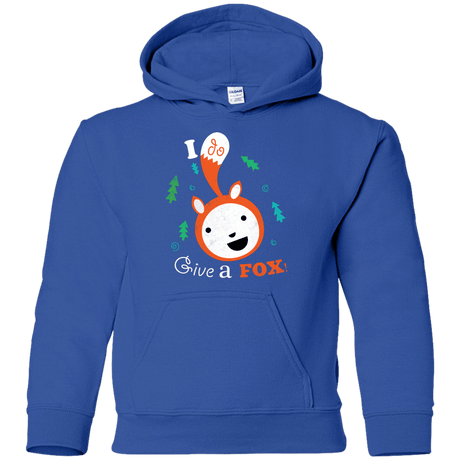 Sweatshirts Royal / YS Giving a Fox Youth Hoodie