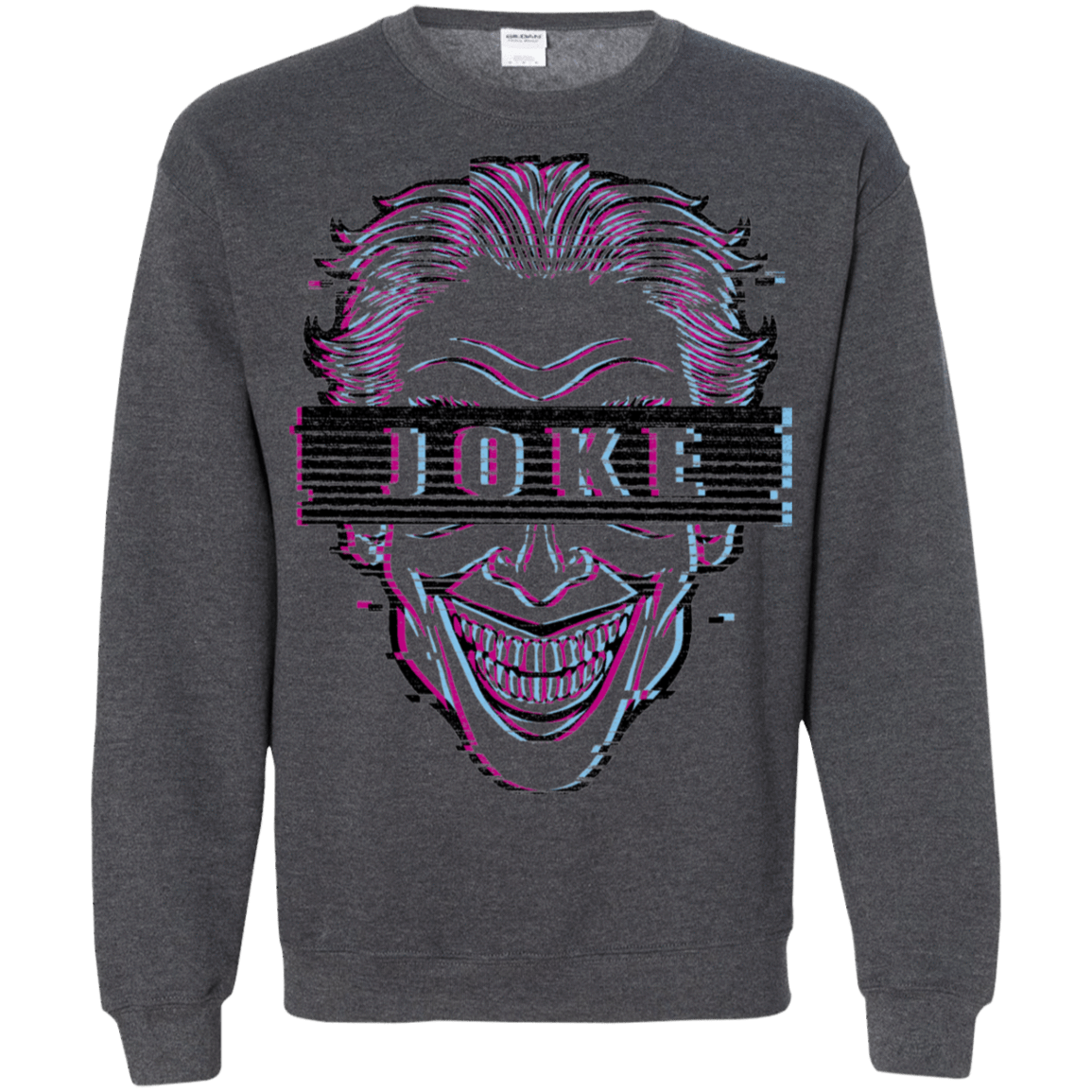 Sweatshirts Dark Heather / S Glitch Joke Crewneck Sweatshirt