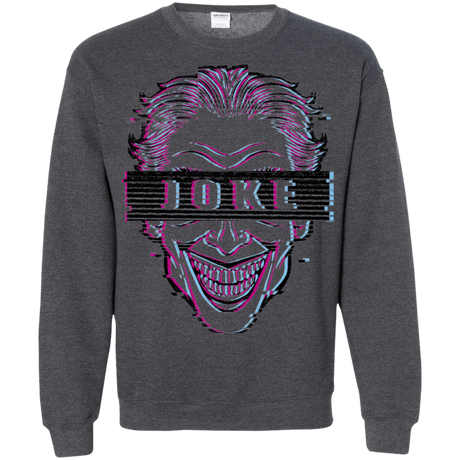 Sweatshirts Dark Heather / S Glitch Joke Crewneck Sweatshirt