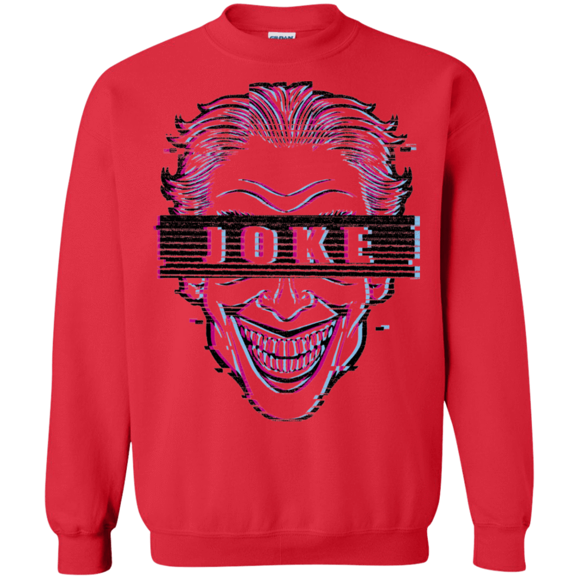 Sweatshirts Red / S Glitch Joke Crewneck Sweatshirt