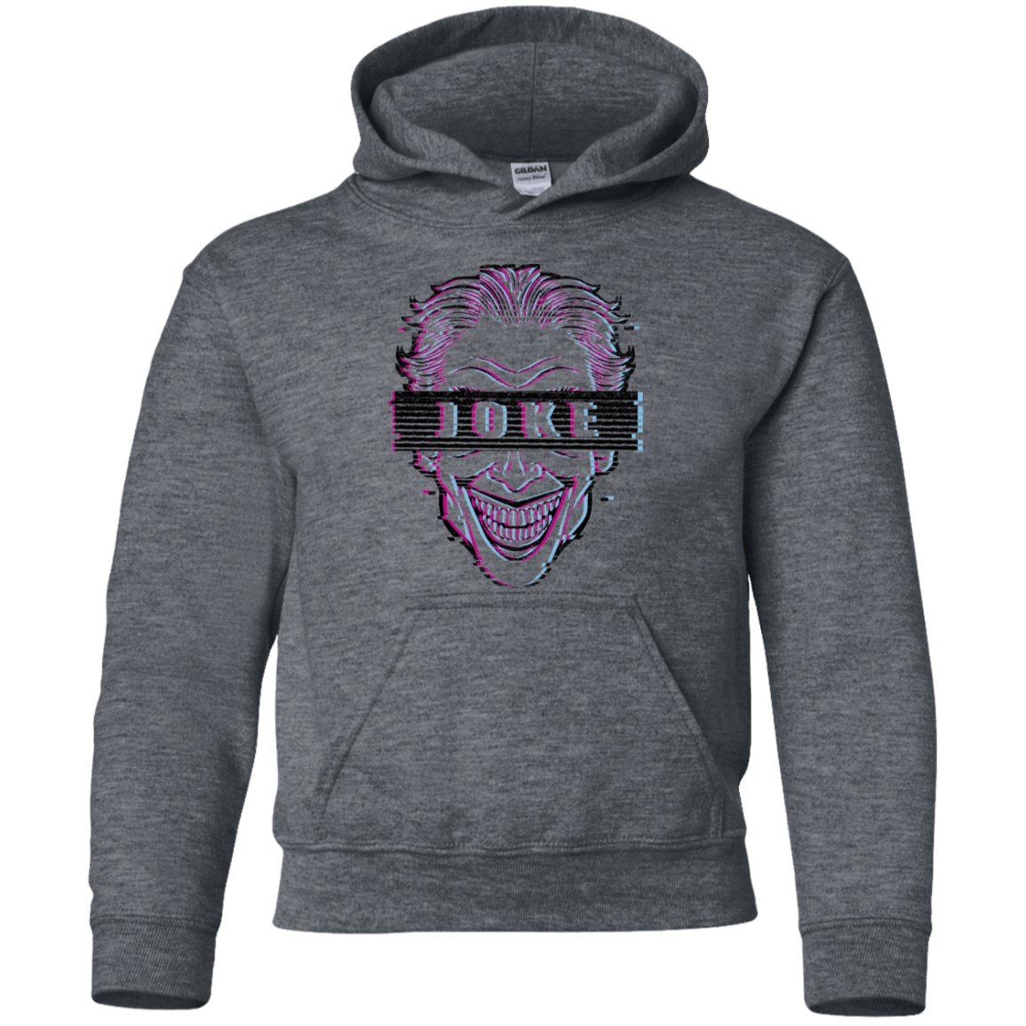 Sweatshirts Dark Heather / YS Glitch Joke Youth Hoodie