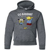 Sweatshirts Dark Heather / YS Go Banana! Youth Hoodie