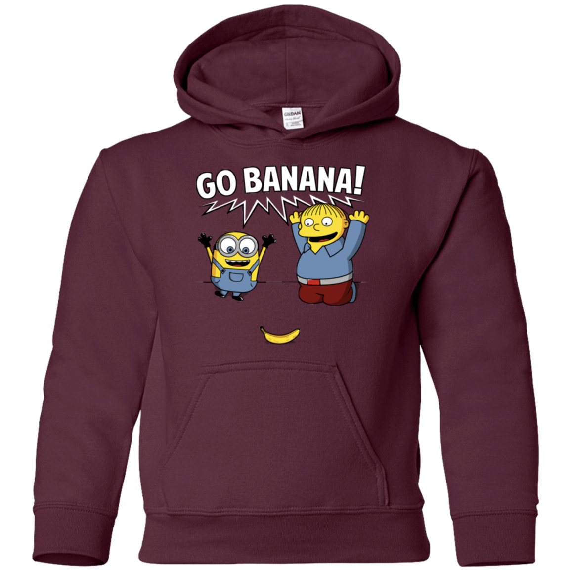 Sweatshirts Maroon / YS Go Banana! Youth Hoodie