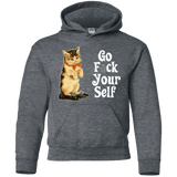 Sweatshirts Dark Heather / YS Go fck yourself Youth Hoodie
