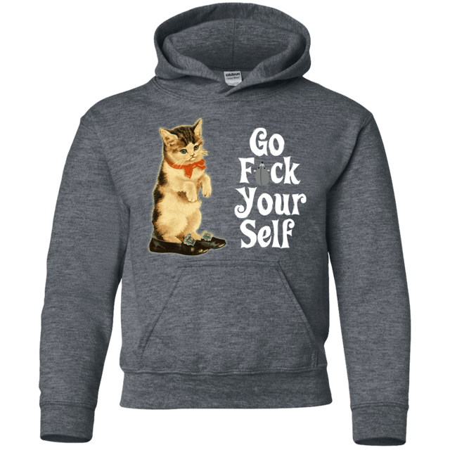Sweatshirts Dark Heather / YS Go fck yourself Youth Hoodie