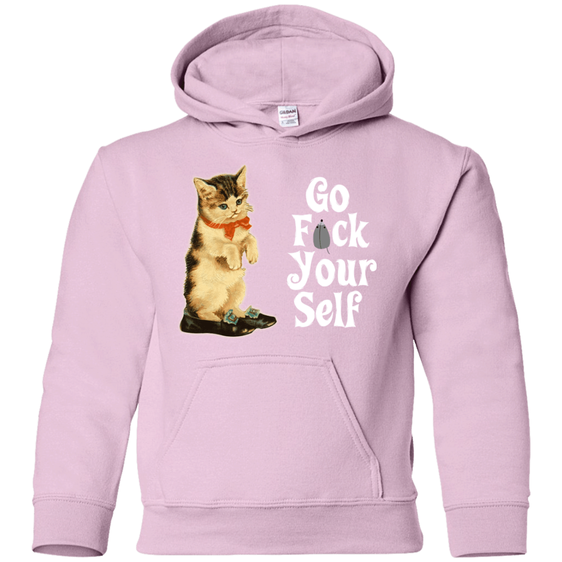 Sweatshirts Light Pink / YS Go fck yourself Youth Hoodie