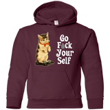 Sweatshirts Maroon / YS Go fck yourself Youth Hoodie